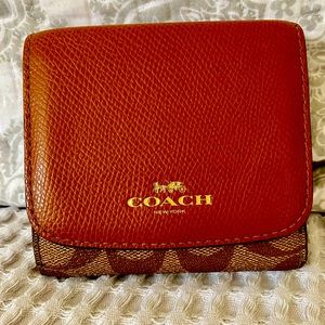 Coach small tri-fold wallet